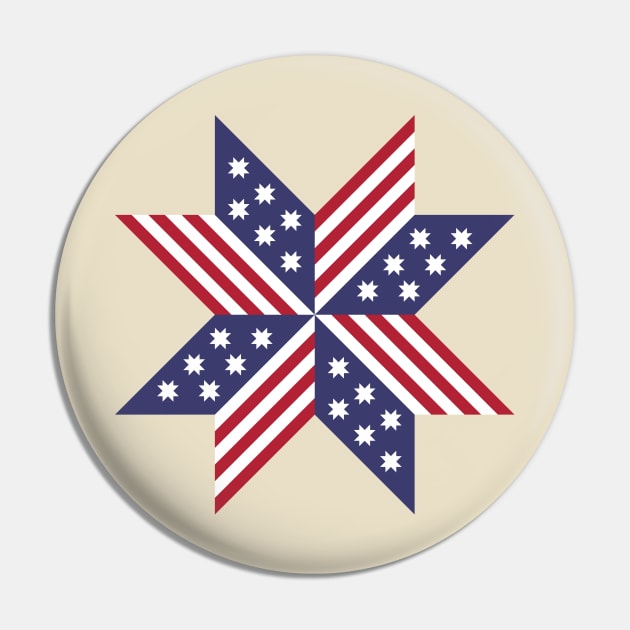 Patriotic Red White Blue Native Stars Stripes Pin by redhomestead