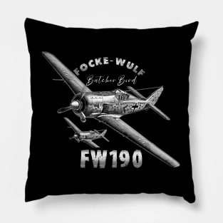 Focke-Wulf Flugzeugbau Fw 190 WW2 German Fighter Aircraft Pillow