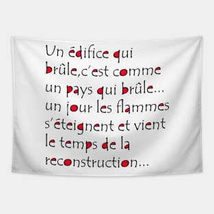 text notre dame Tapestry