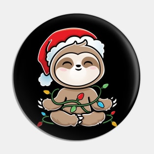 Cute Christmas Sloth Pin