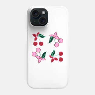 Cherry Floral by Niibidoon Phone Case