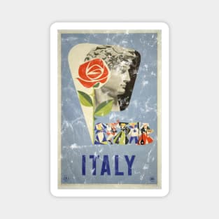 Italy Vintage Distressed Travel Poster Magnet