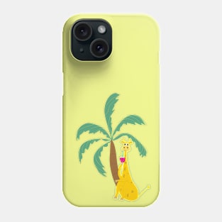 Giraffe on vacation Phone Case