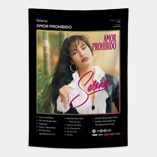 Selena - Amor Prohibido Tracklist Album Tapestry by 80sRetro