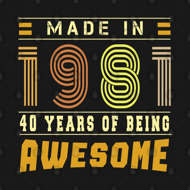 Made in 1981 - Funny 40th birthday gift idea by semsim