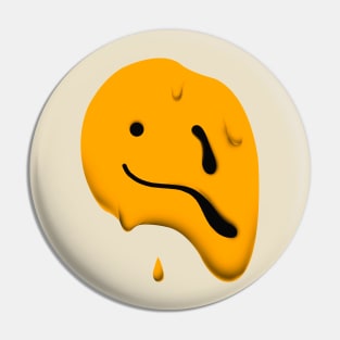 Melting smiley Pin