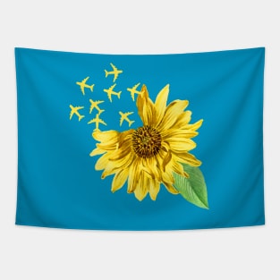 Sunflower,Travel Sunflower,plane sunflower,Cute Vacation, Summer 2020 Tapestry