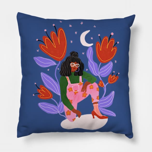 Moon Goddess Pillow by Gigi Rosado