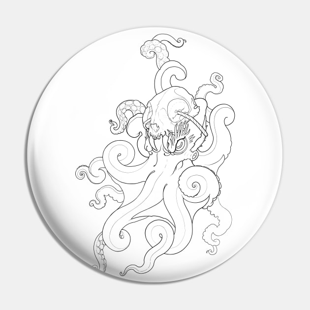 Octopussy (Black) Pin by Erin Chance