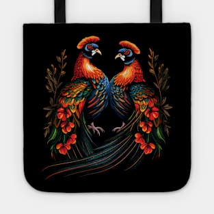 Pheasant Couple Valentine Tote