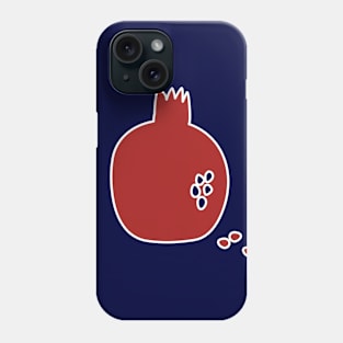 Pomegranate on blue Phone Case