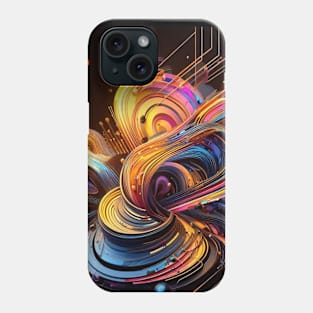 Multicolor digital art: an explosion of creativity. Phone Case