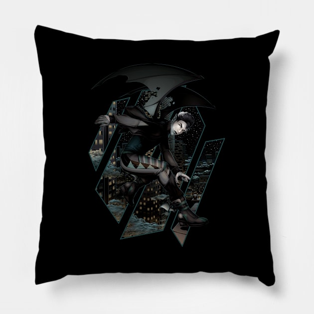 Night Life Pillow by redappletees