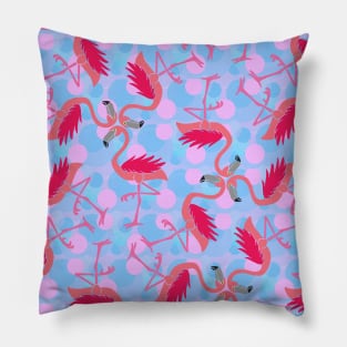 Flock of flamingos Pillow