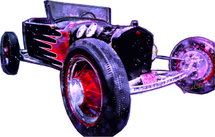 23 T Rat Rod Roadster Magnet