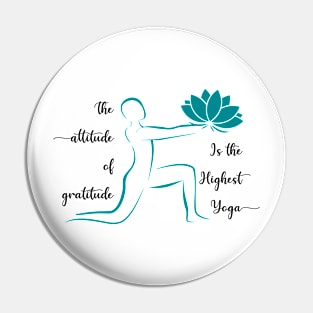 Yoga Gratitude Pin