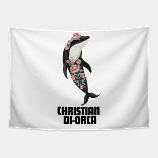 Christian Di-Orca Fashion Designer Killer Whale Gift For Orca Lover Anthropomorphic Tapestry