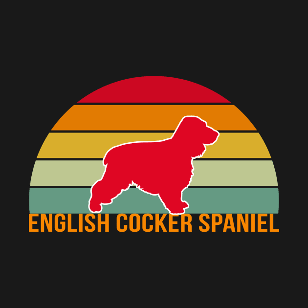 English Cocker Spaniel Vintage Silhouette by khoula252018