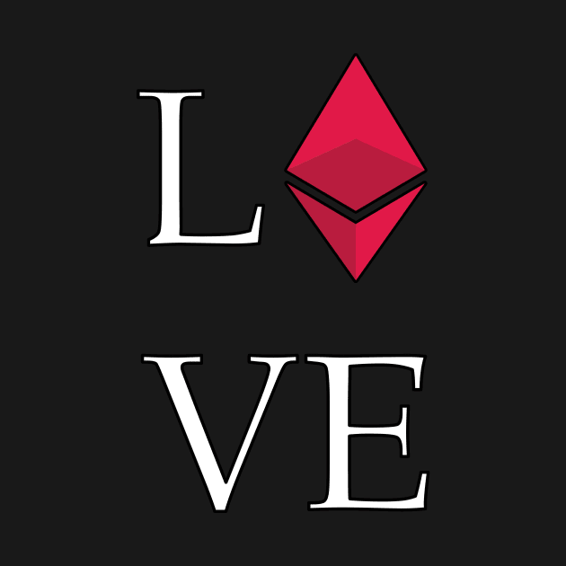 Ethereum Love, Ethereum Logo, ETH Prism, Gift for Cryptocurrency Lover, Crypto Trader by FashionDesignz