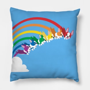 Boston Terrier Rainbow Pillow