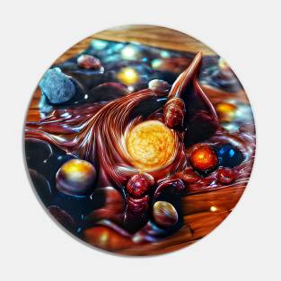 Universe made of Chocolate Art Pin