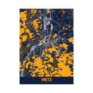 Metz - France Bluefresh City Map T-Shirt