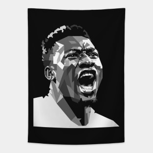 Andre Onana Portrait in Grayscale Tapestry