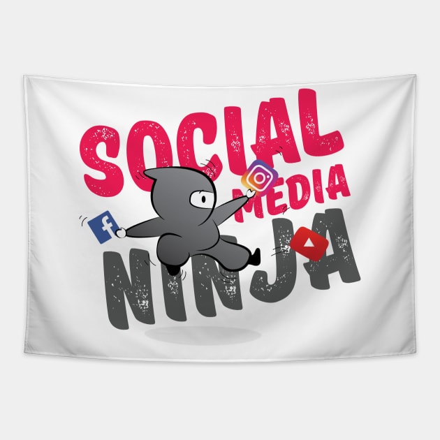Social Media Ninja Tapestry by Zias