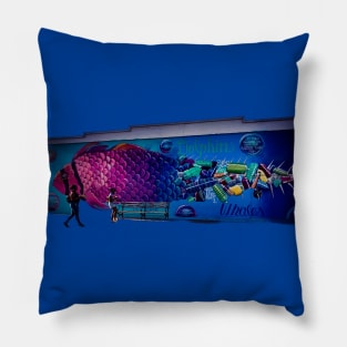 Graffiti Coney Island Brooklyn NYC Pillow