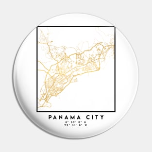 PANAMA CITY STREET MAP ART Pin