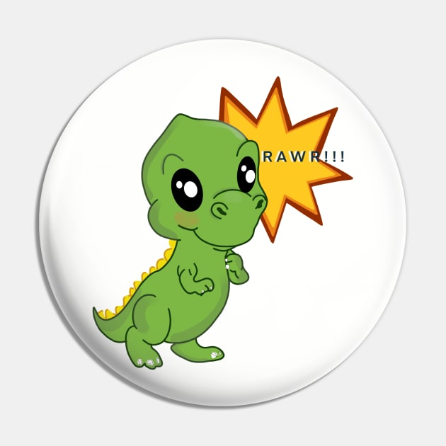 Baby Rex Pin by Tatismallart