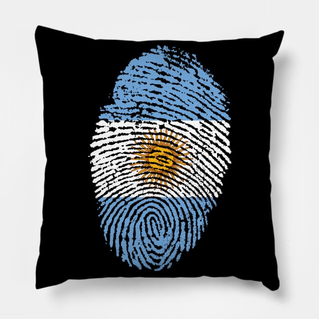 argentina flag Pillow by NerdsbyLeo