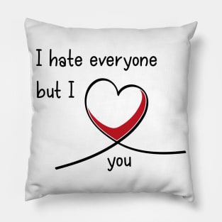 Introvert Valentine I Hate Everyone But I Love You Pillow