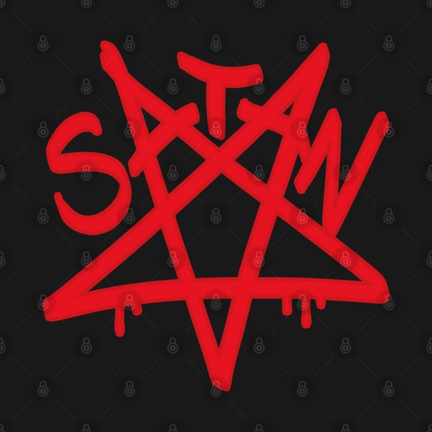 Star Of Satan Inverted Red Pentagram by Creative Style