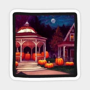 Halloween Night at Town Square - Pumpkins Magnet