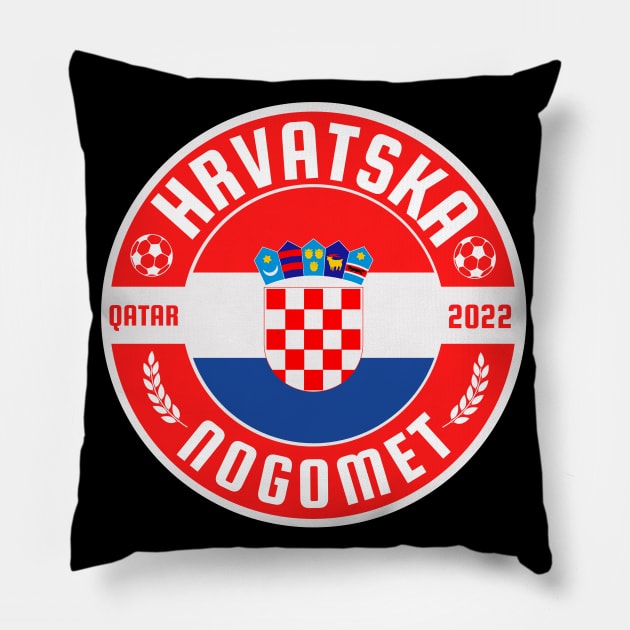 Hrvatska Football Pillow by footballomatic