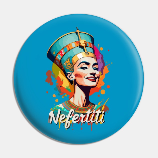 Nefertiti's Hilarious Highness Pin by CatCoconut-Art