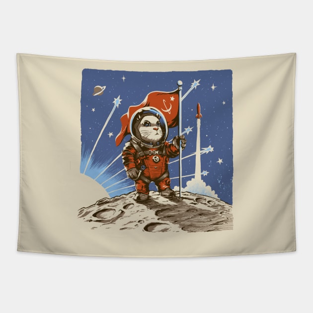 Cosmonaut Space Hamster Tapestry by sketchboy01