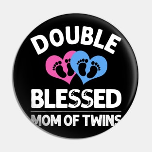 Funny New Mom Of Twins Gift For Women Mother Announcement Pin