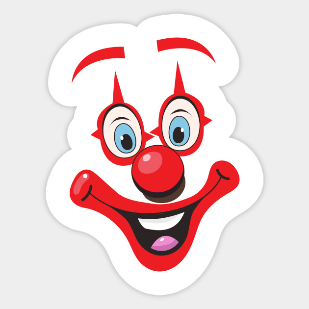 Clown Face Clown Face Sticker Teepublic