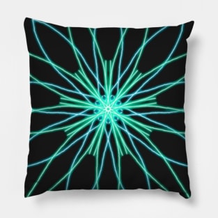 neon flower Pillow