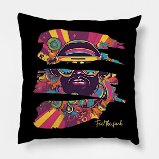 Retro Funk Music Art Pillow