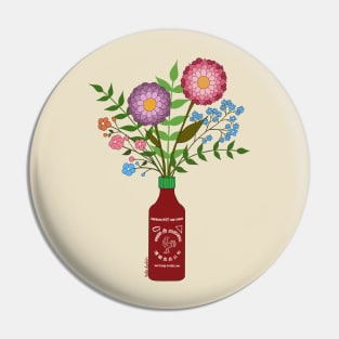 Sriracha Flowers Pin