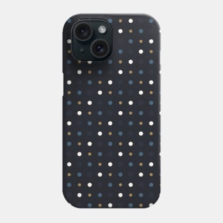 Blue with gold and white dots Phone Case