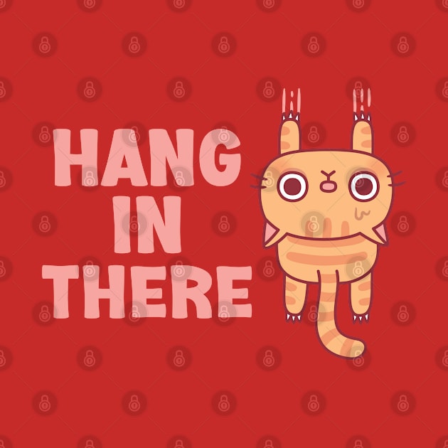 Cute Tabby Cat Hang In There Funny by rustydoodle