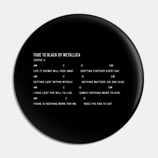 Fade to Black Chords Lyrics Pin