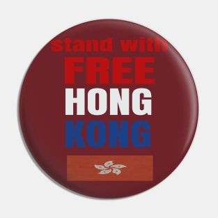 stand with free hong kong Pin