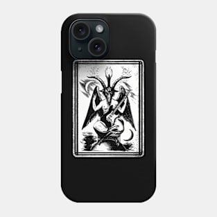 Baphomet strat guitar black Phone Case