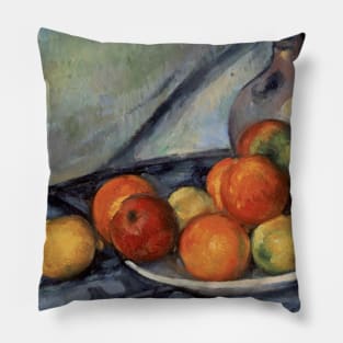 Fruit and a Jug on a Table by Paul Cezanne Pillow