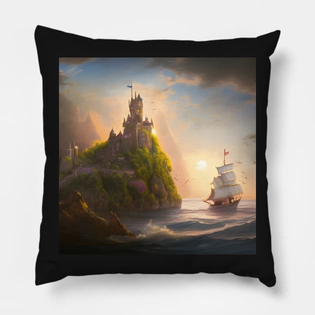 Island Retreat Pillow by TheWombatsDen